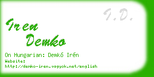 iren demko business card